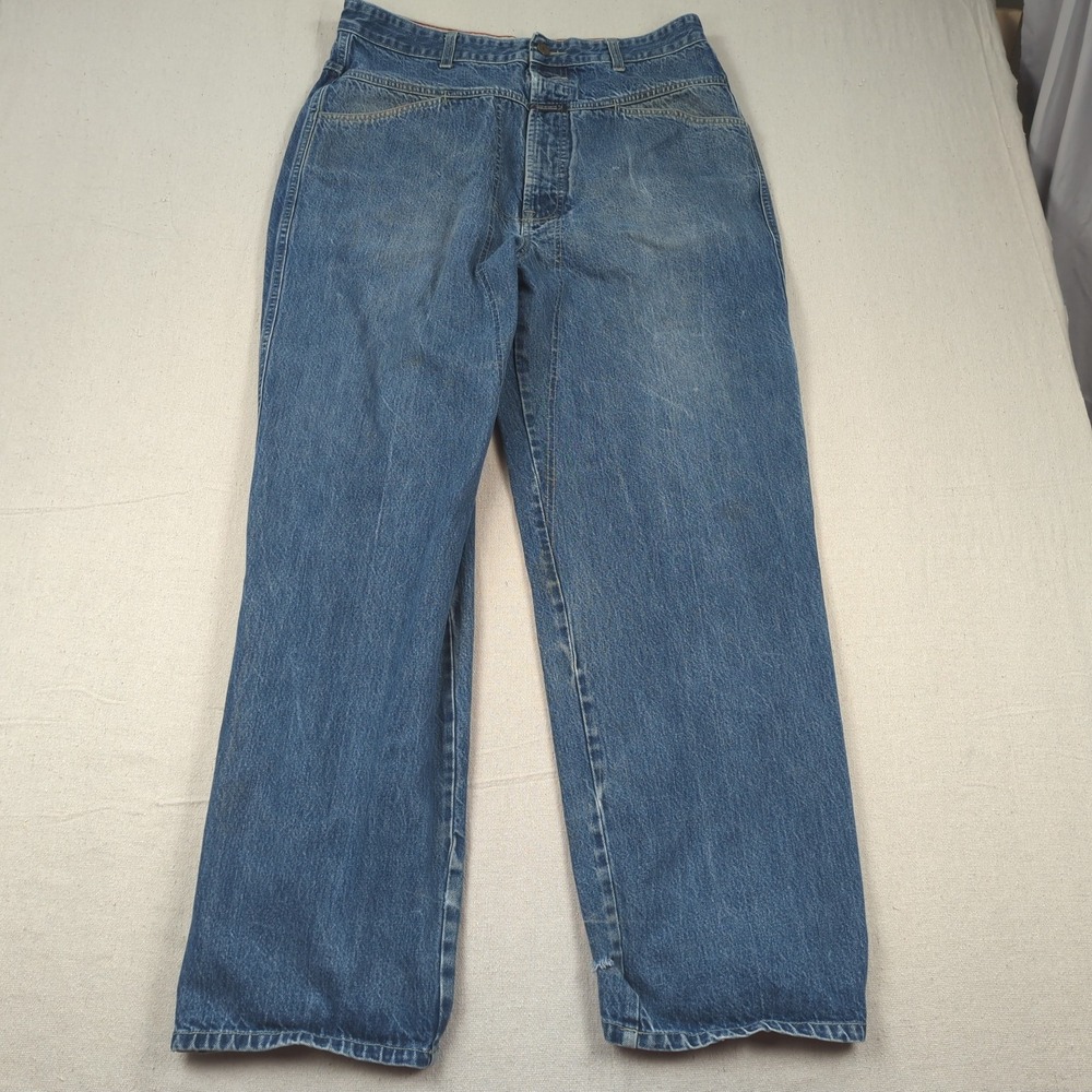 Marithe Francois Girbaud Jeans Mens 36 Blue Wide Leg Baggy Skater Distressed